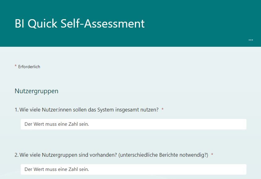 BI Quick Self-Assessment Datalytics