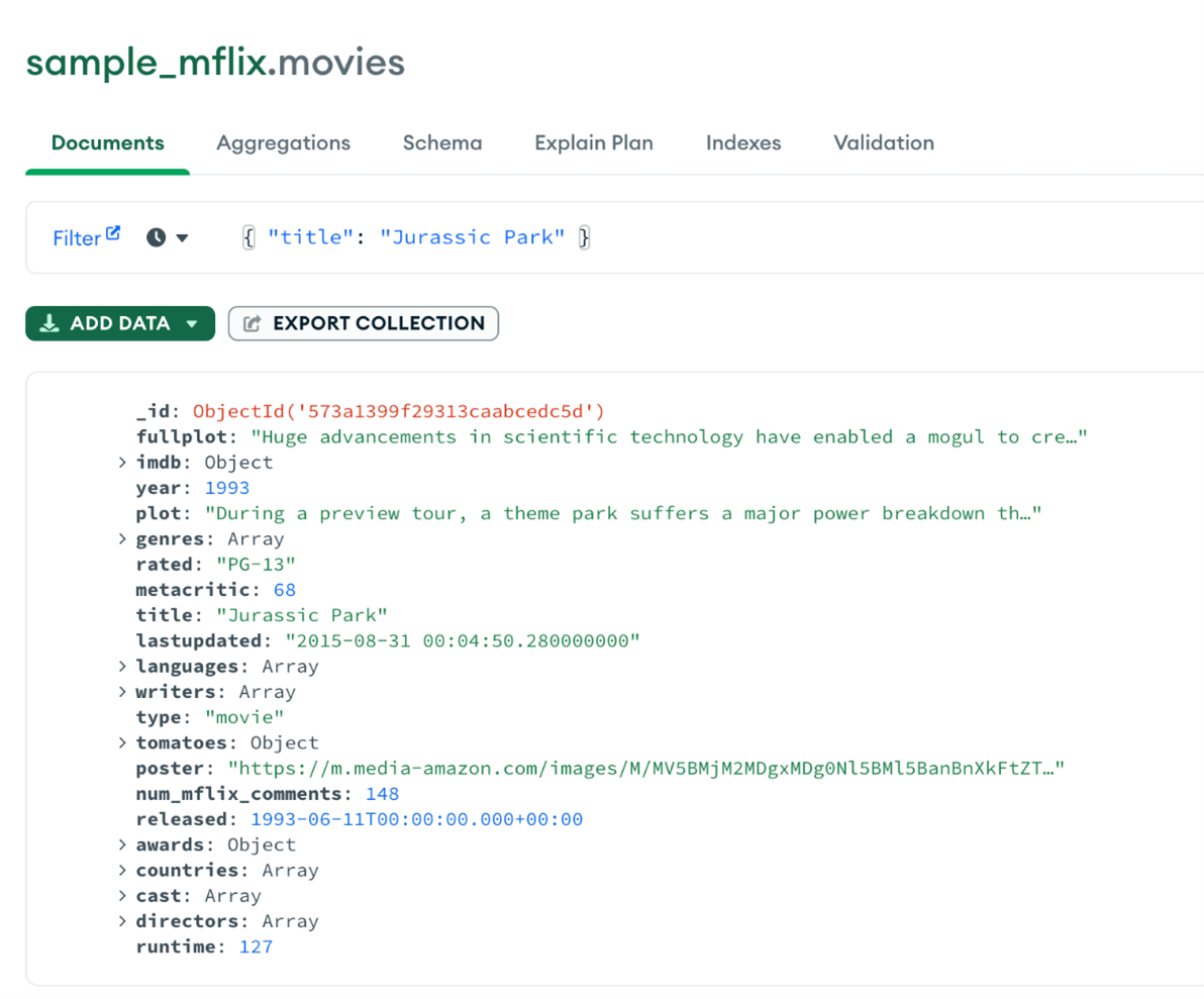 MongoDB Compass-Beispiel