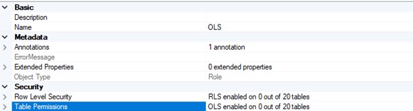 Power BI Object Level Security Tabular Editor Table Permission