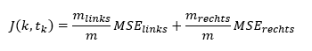 Tree_Regression_Theorie Formel Kostenfunktion