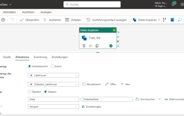 data factory Azure Fabric Microsoft Beispiel Example Showcase Pipeline Datentransformation