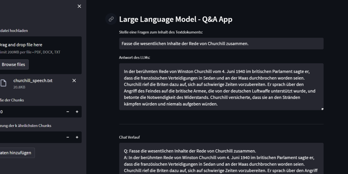 llm_webapp_churchill Entwicklung eines Large Language Modells mit LangChain & OpenAI